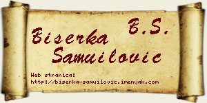 Biserka Samuilović vizit kartica